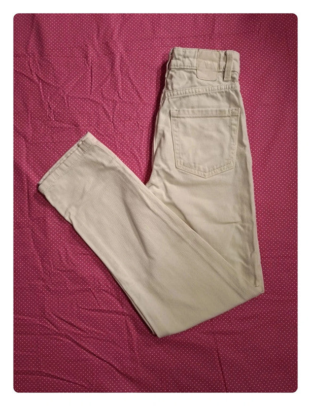 Jeans blanc Zara Taille XXS