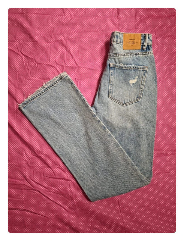 Jeans bleu Stradivarius Taille XXS