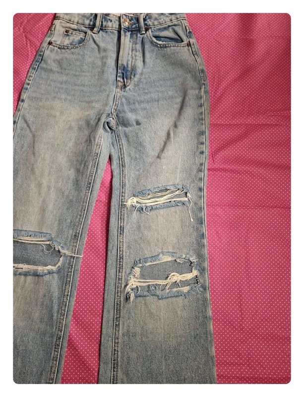 Jeans bleu Stradivarius Taille XXS