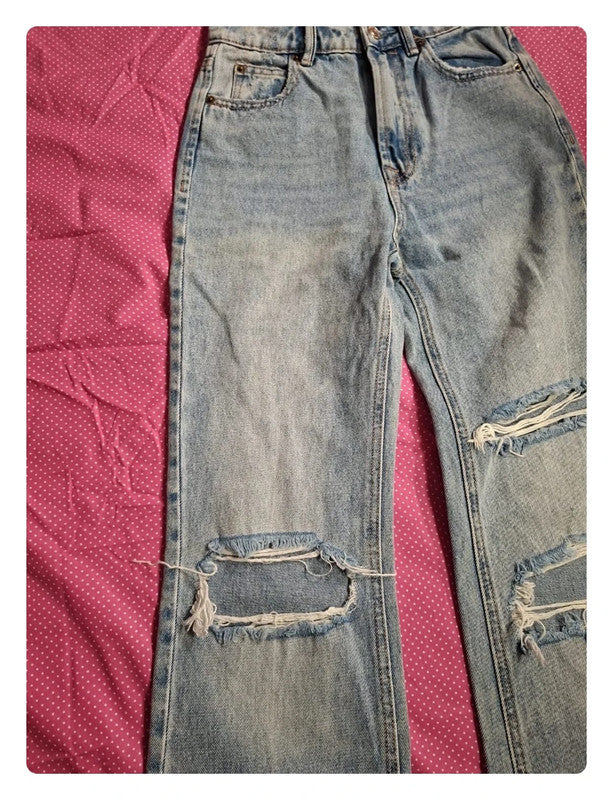 Jeans bleu Stradivarius Taille XXS