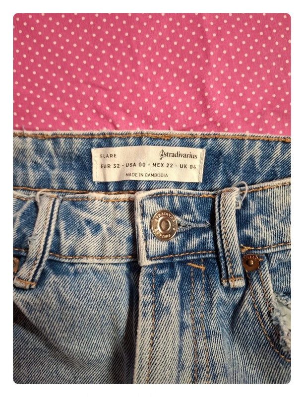 Jeans bleu Stradivarius Taille XXS