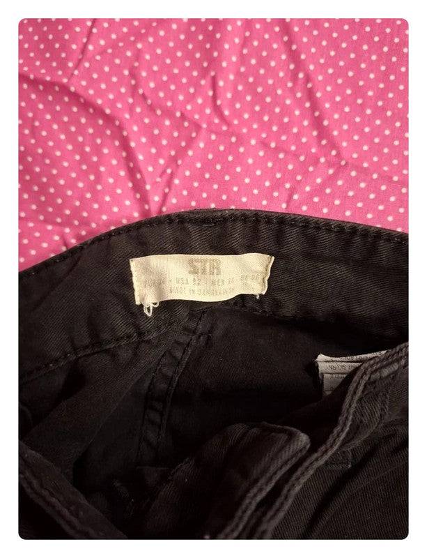 Jeans noir Stradivarius Taille XS