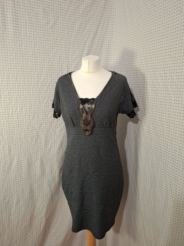 Robe grise Mademoiselle-Élégance Taille M