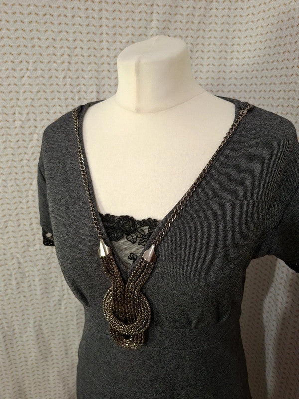 Robe grise Mademoiselle-Élégance Taille M