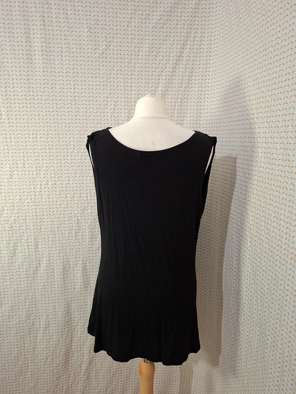 Haut noir Manal Flowers Taille M