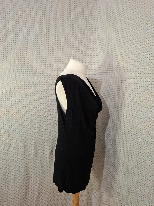 Haut noir Manal Flowers Taille M