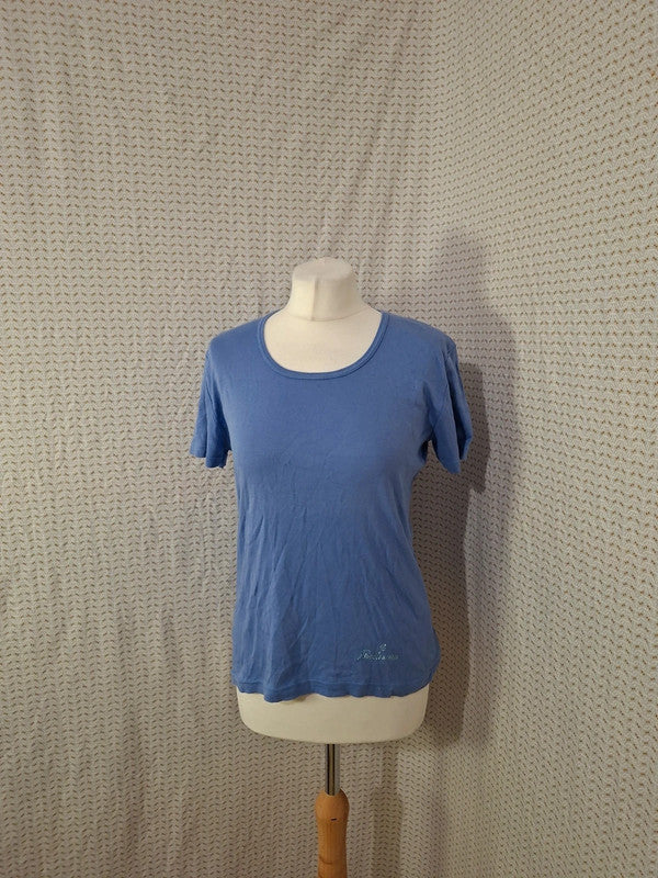 T-shirt bleu Perlarara Taille M