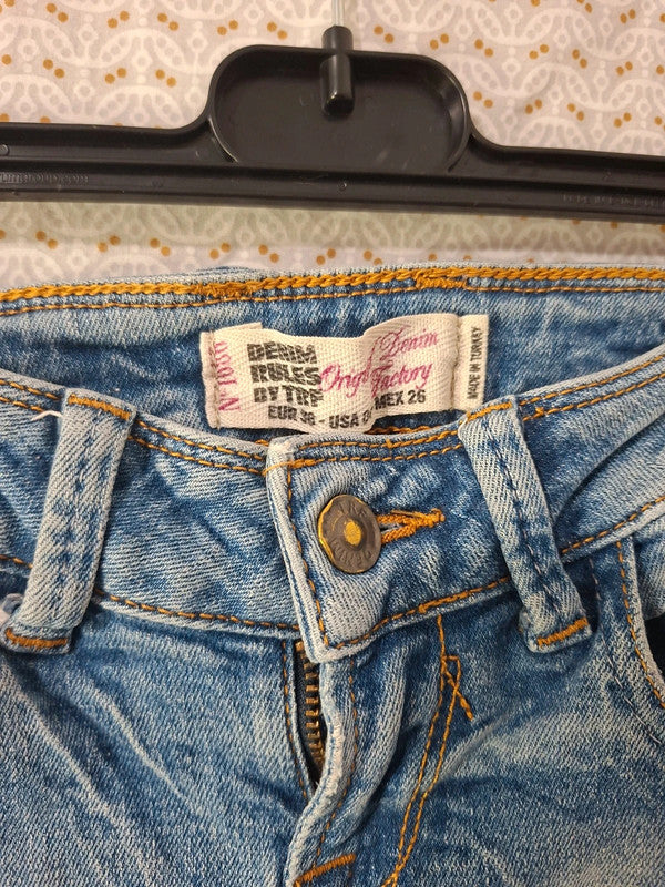 Jeans troué bleu Denim Taille XS