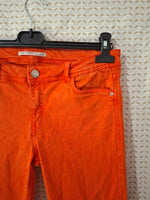 Jeans orange Zara Taille M