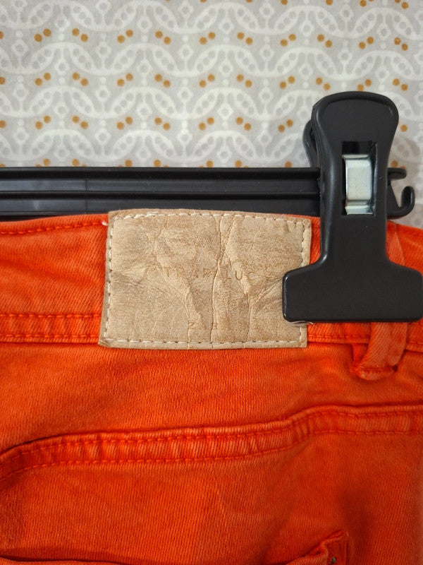 Jeans orange Zara Taille M