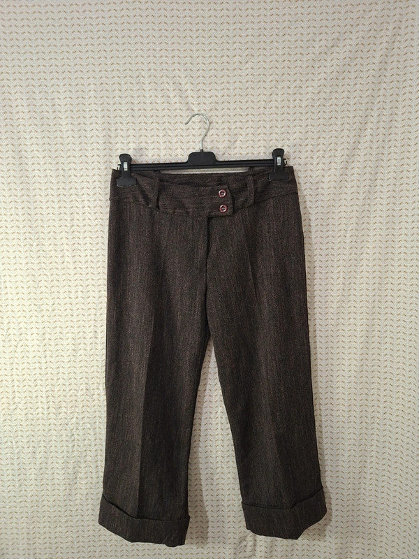 Pantalon marron Mademoiselle-Élégance Taille S