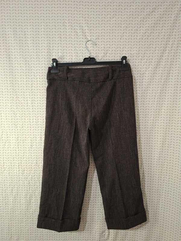 Pantalon marron Mademoiselle-Élégance Taille S