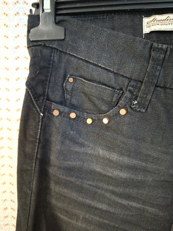 Jeans noir troué Stradivarius Deluxe Taille XS