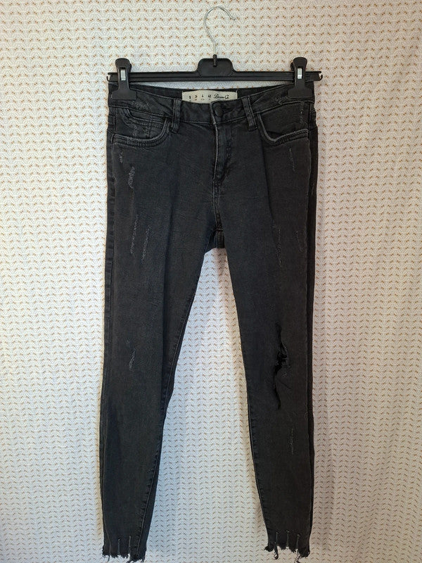 Jeans noir troué Denim & Co Taille S