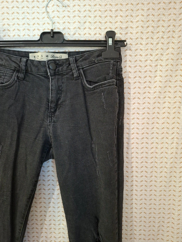 Jeans noir troué Denim & Co Taille S