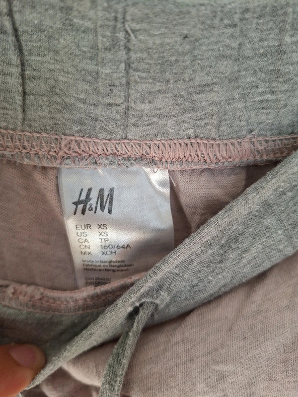 Jogging rose grisé H&M Taille XS