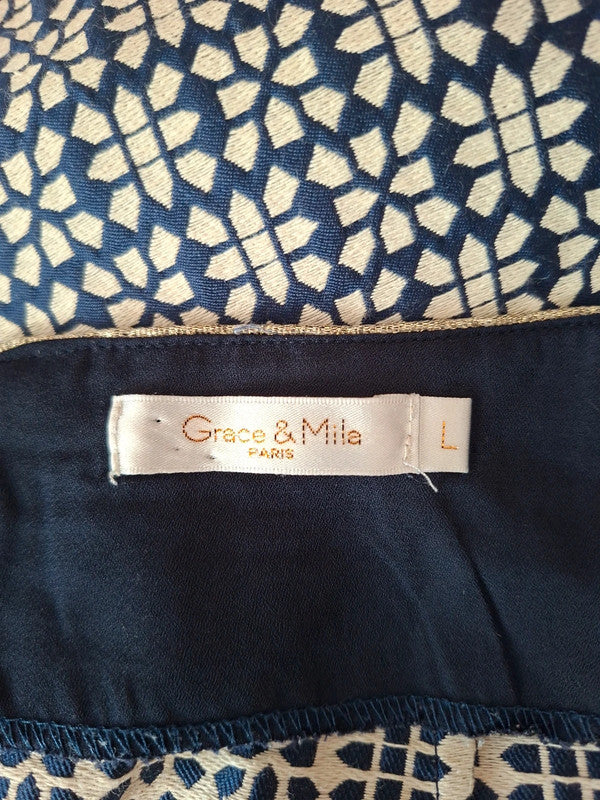 Jupe à motif cousue Grace & Mila Taille L