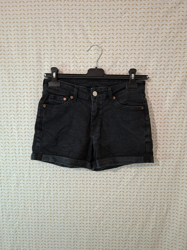 Short en jean noir H&M Taille XS