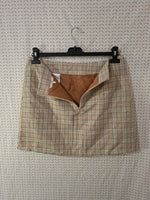 Mini jupe marron et beige C&A - Taille L - 40