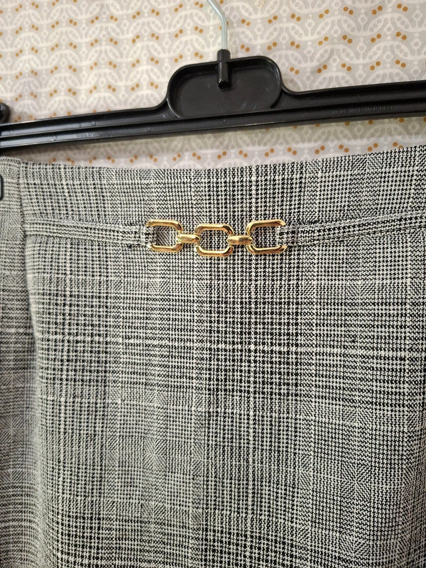 Jupe grise à carreaux H&M - Taille S - 36