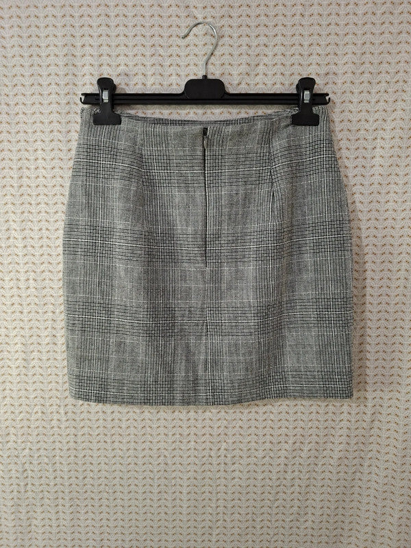 Jupe grise à carreaux H&M - Taille S - 36