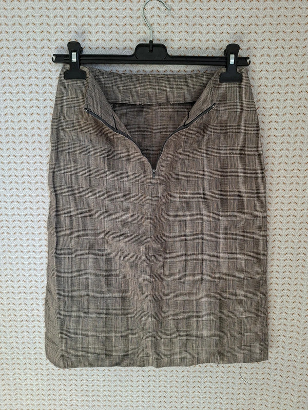 Jupe courte grise Mademoiselle-Élégance - Taille M - 38