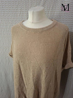Pull beige doré Apostrophe Taille XL