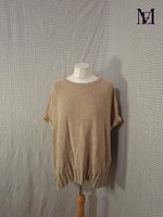 Pull beige doré Apostrophe Taille XL