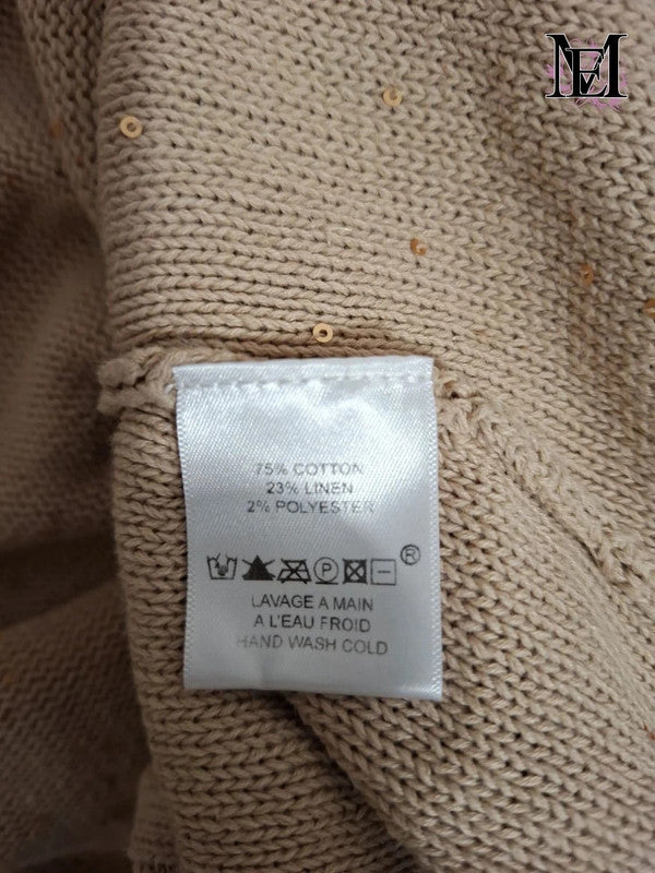 Pull beige doré Apostrophe Taille XL