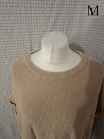 Pull beige doré Apostrophe Taille XL