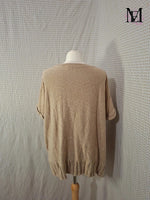 Pull beige doré Apostrophe Taille XL