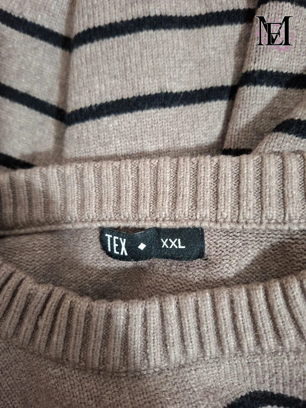 Pull marron TEX Taille 2XL