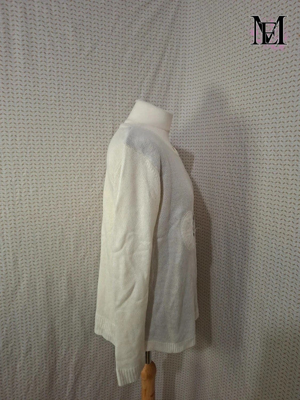 Pull blanc Tissaia Taille 2XL