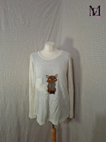 Pull blanc Tissaia Taille 2XL