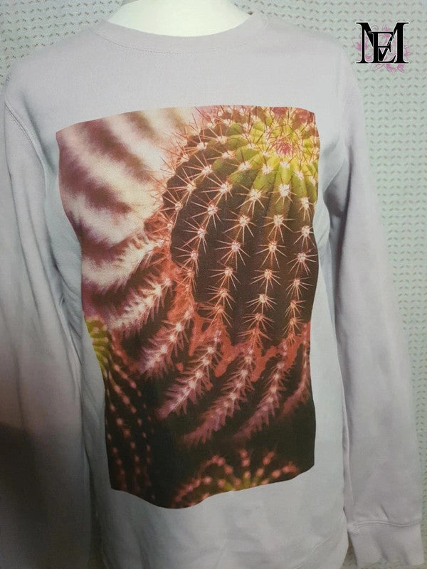 Pull rose avec cactus - Taille M - 38