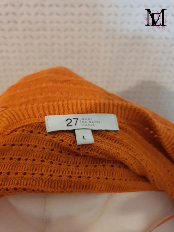 Pull orange 27 Quai de seine taille 40