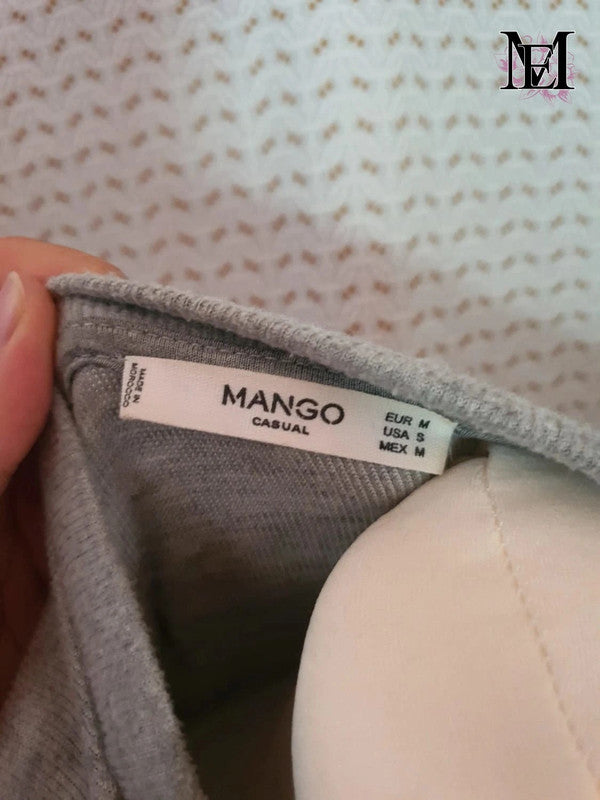 Robe pull gris Mango