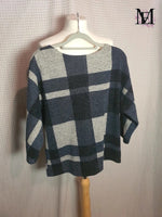 Pull bleu et gris