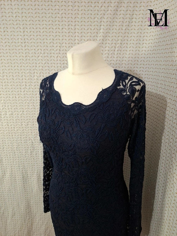 Robe bleu marine Mademoiselle-Élégance Taille L