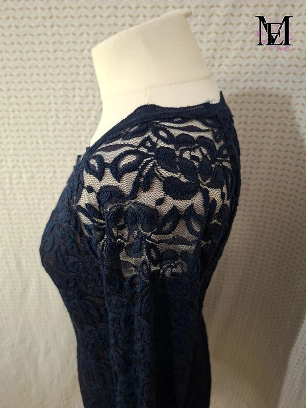 Robe bleu marine Mademoiselle-Élégance Taille L