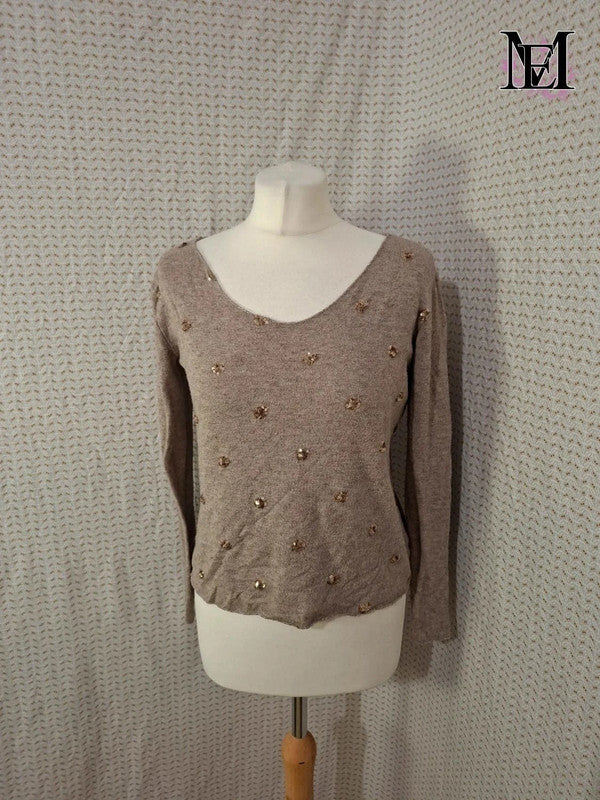 Blouse marron Mademoiselle-Élégance Taille L