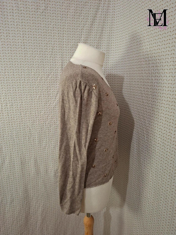 Blouse marron Mademoiselle-Élégance Taille L