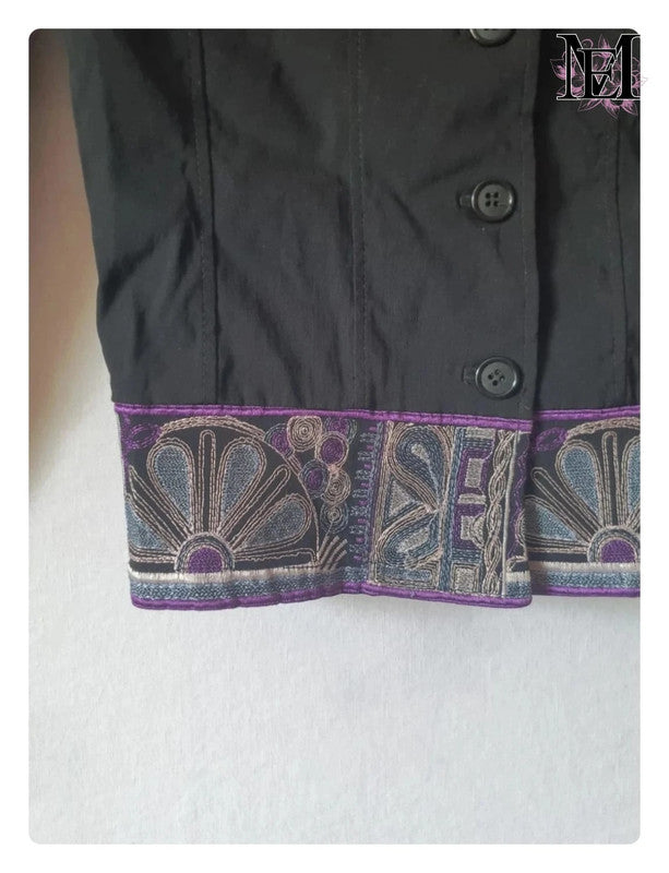 Veste noir à motif - Taille S -36