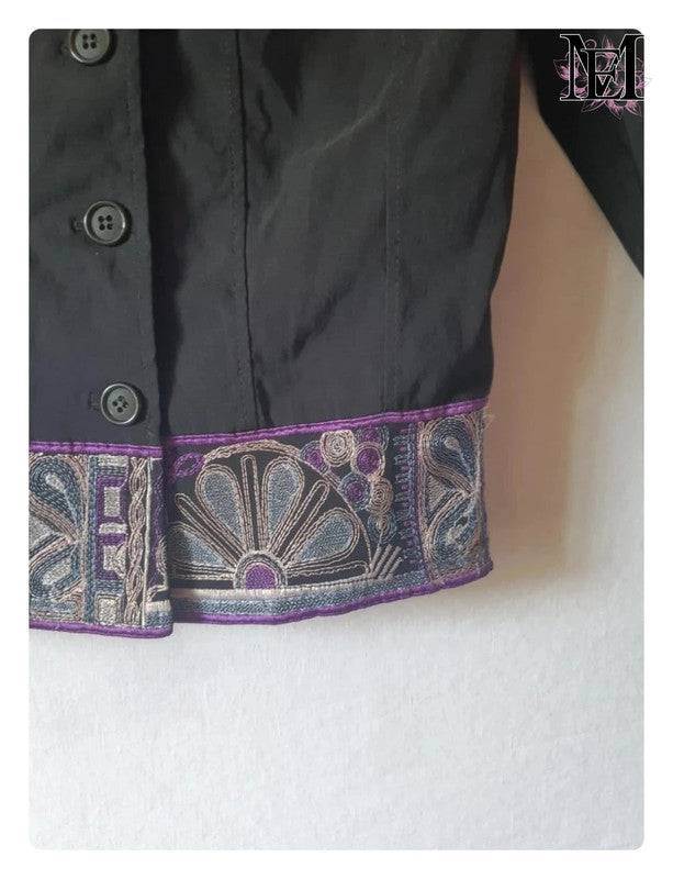 Veste noir à motif - Taille S -36