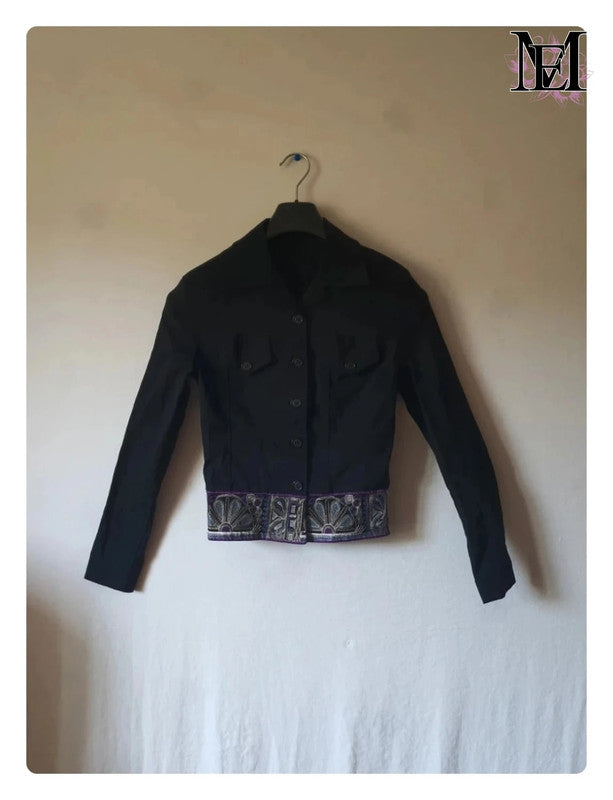 Veste noir à motif - Taille S -36
