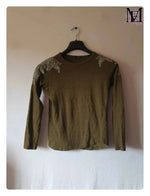 Blouse vert kaki Zara -Taille S -36