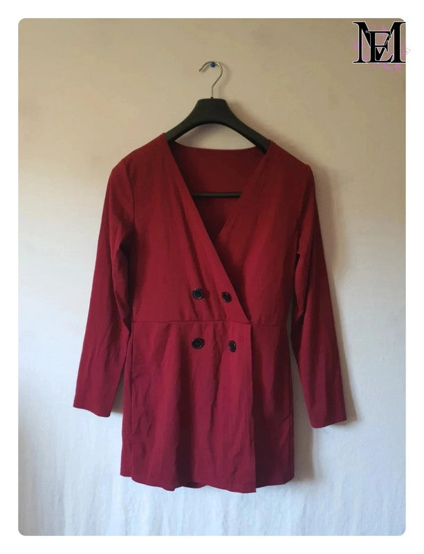 Combi short rouge Mademoiselle-Élégance - Taille L - 40