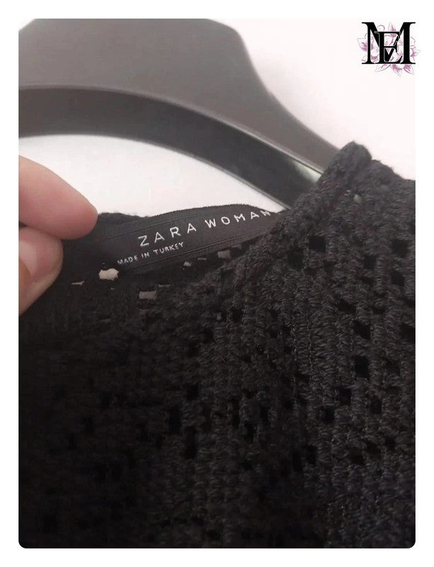 Blouse noir Zara - Taille M - 38