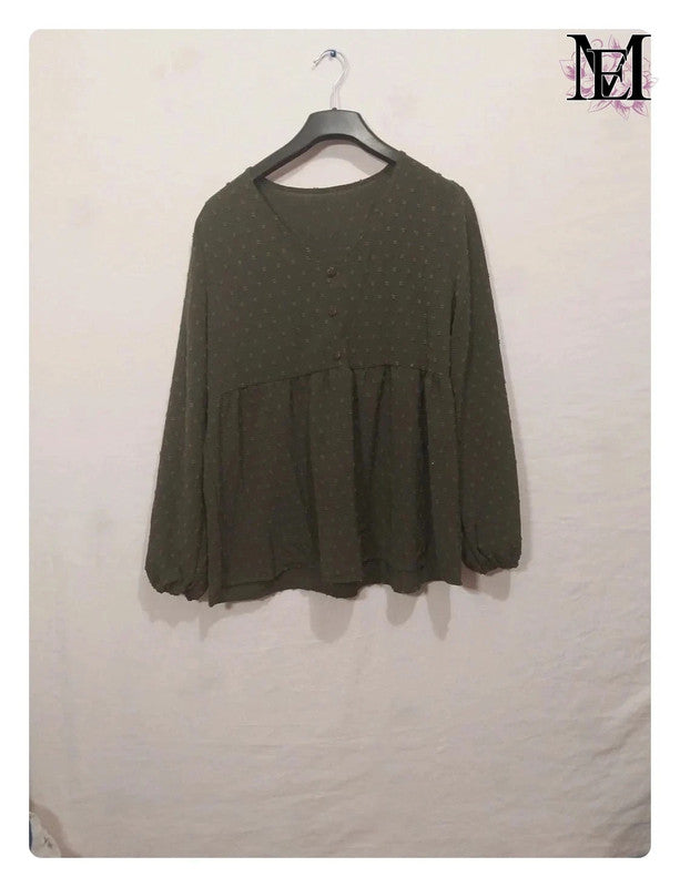 Blouse kaki - Taille L - 40