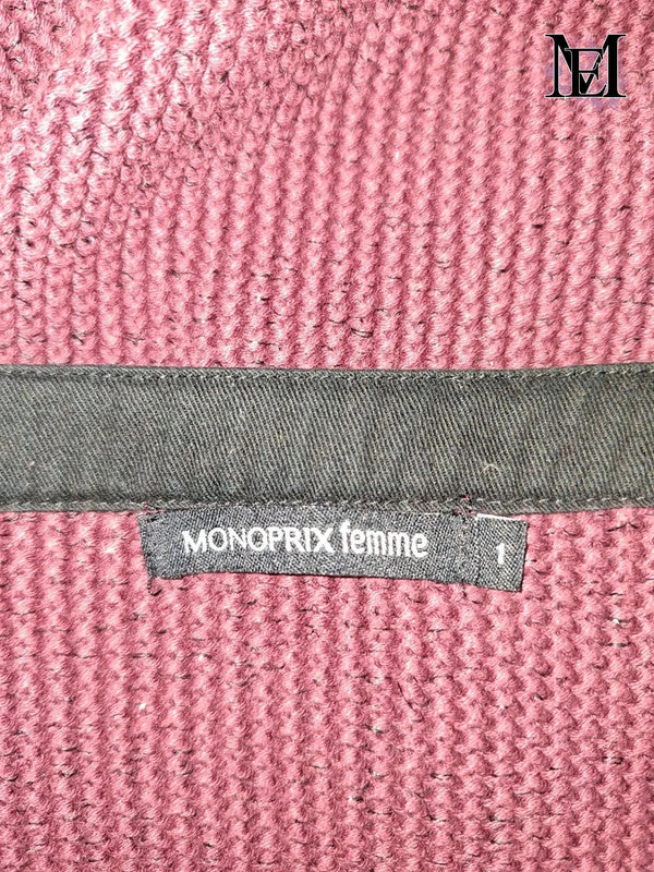 Gilet rouge Bordeaux Monoprix - Taille S - 36